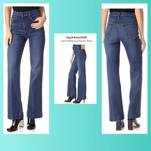 EUC Rag & Bone Justine Wide Leg Jean
